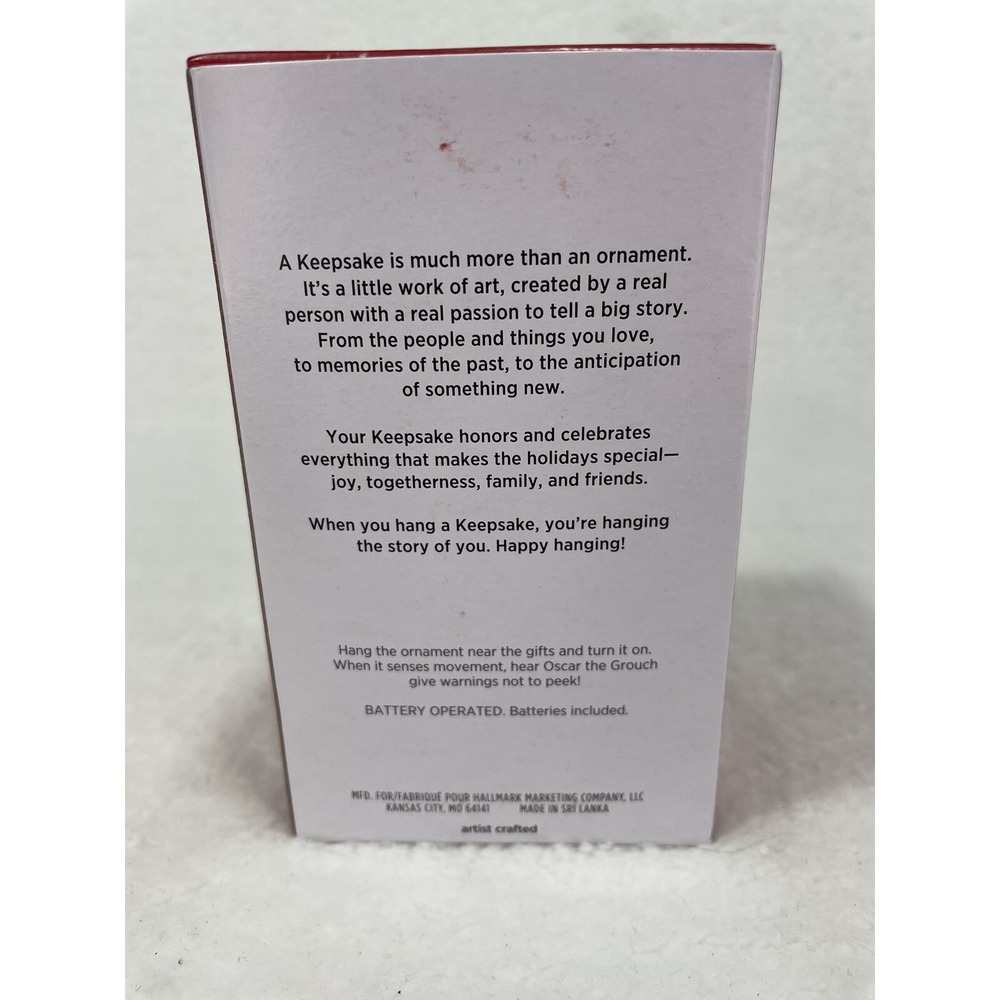 Hallmark Keepsake 2022 Sesame Street Oscar The Grouch Peekbuster NIB. - Picture 4 of 5